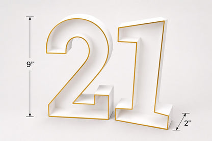 21st Birthday Marquee Table Numbers