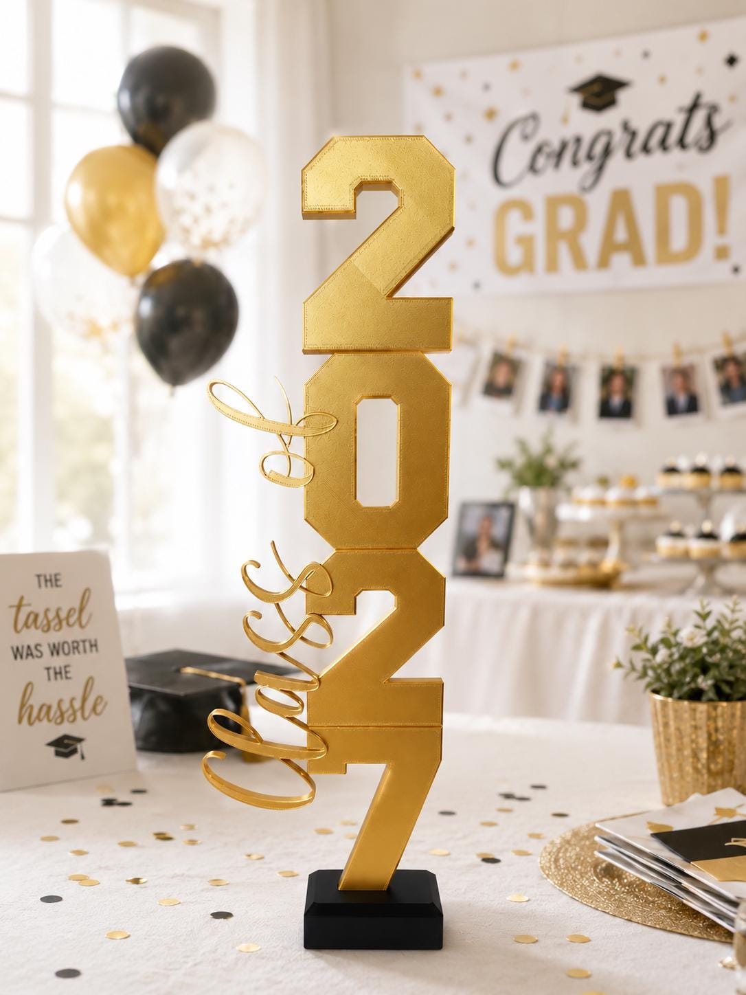 Class of 2026/2027 Graduation Metallic Centerpiece