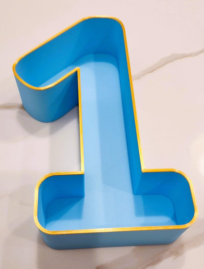 First Birthday Decorations, Fillable Flower ONE Number Frame, 9 Inch Cake Smash Photo Prop, Wildflower 1st Birthday Centerpiece Decor