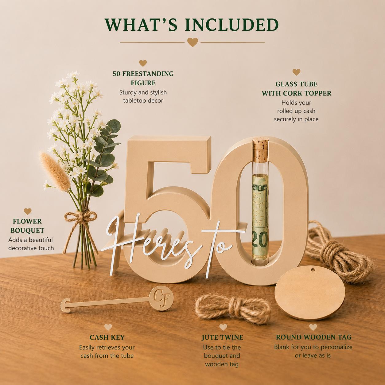50th Birthday Money Gift Holder
