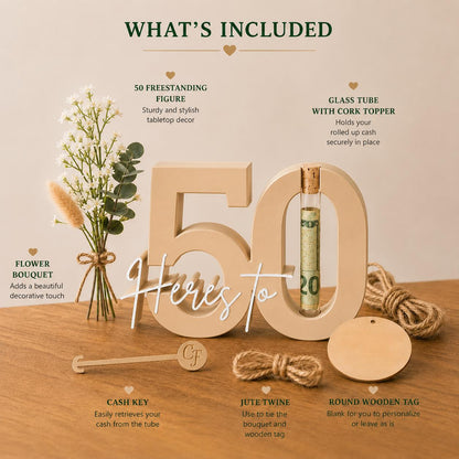 50th Birthday Money Gift Holder