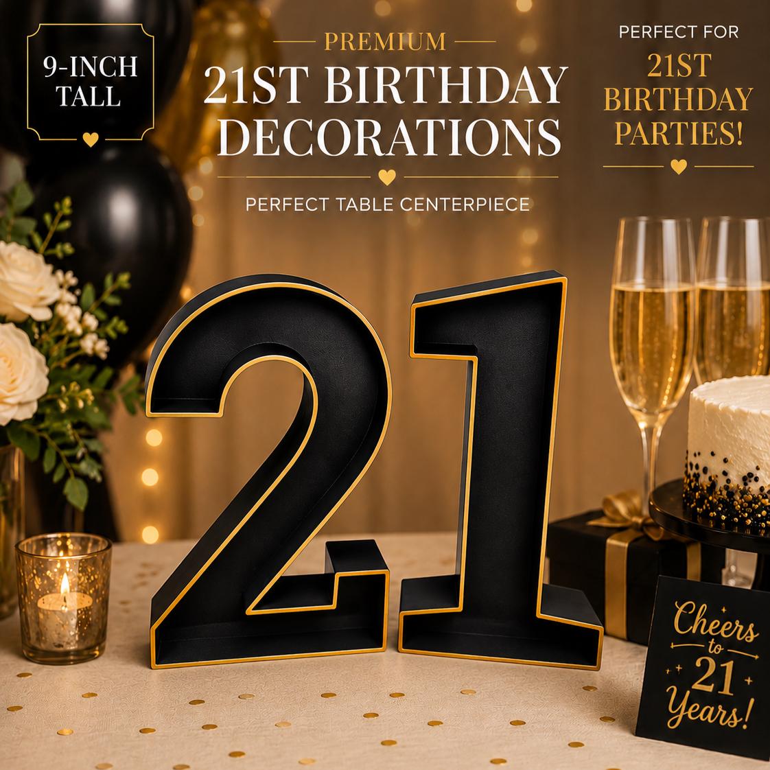 21st Birthday Marquee Table Numbers