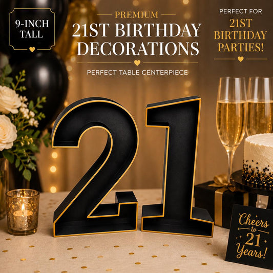 21st Birthday Marquee Table Numbers