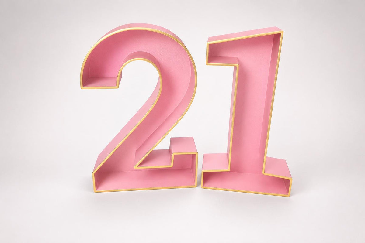 21st Birthday Marquee Table Numbers