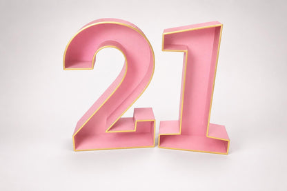 21st Birthday Marquee Table Numbers