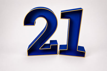 21st Birthday Marquee Table Numbers