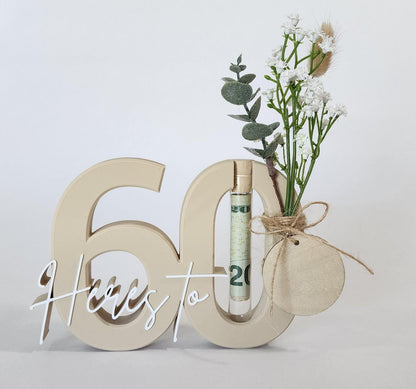 60th Birthday Money Holder Bouquet