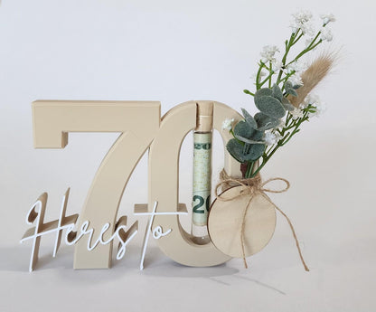 70th Birthday Money Holder Bouquet