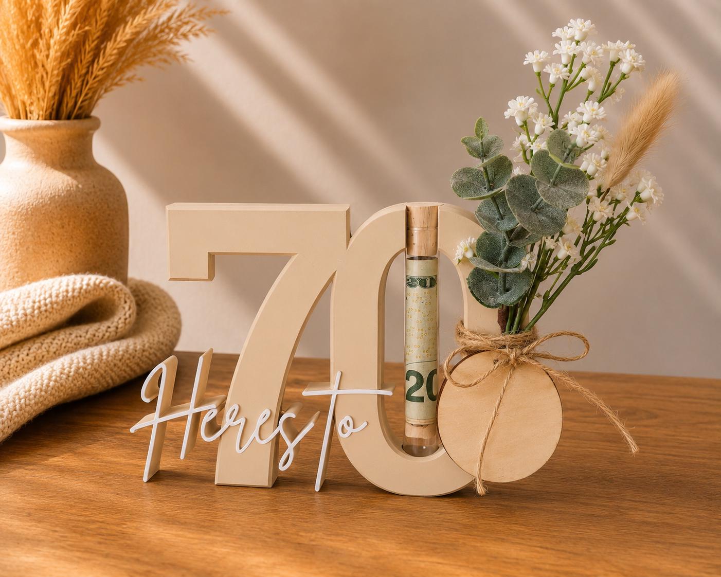 70th Birthday Money Holder Bouquet