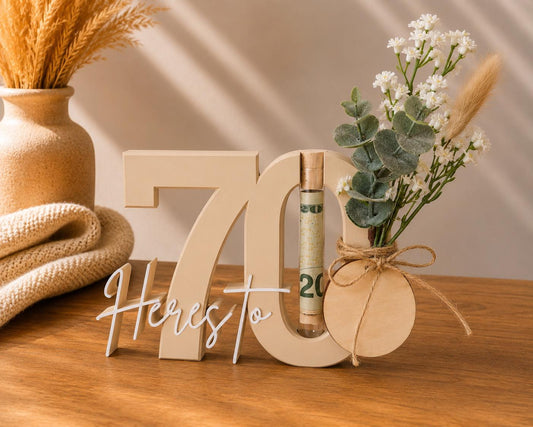 70th Birthday Money Holder Bouquet