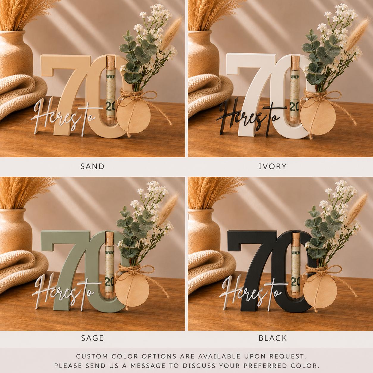 70th Birthday Money Holder Bouquet