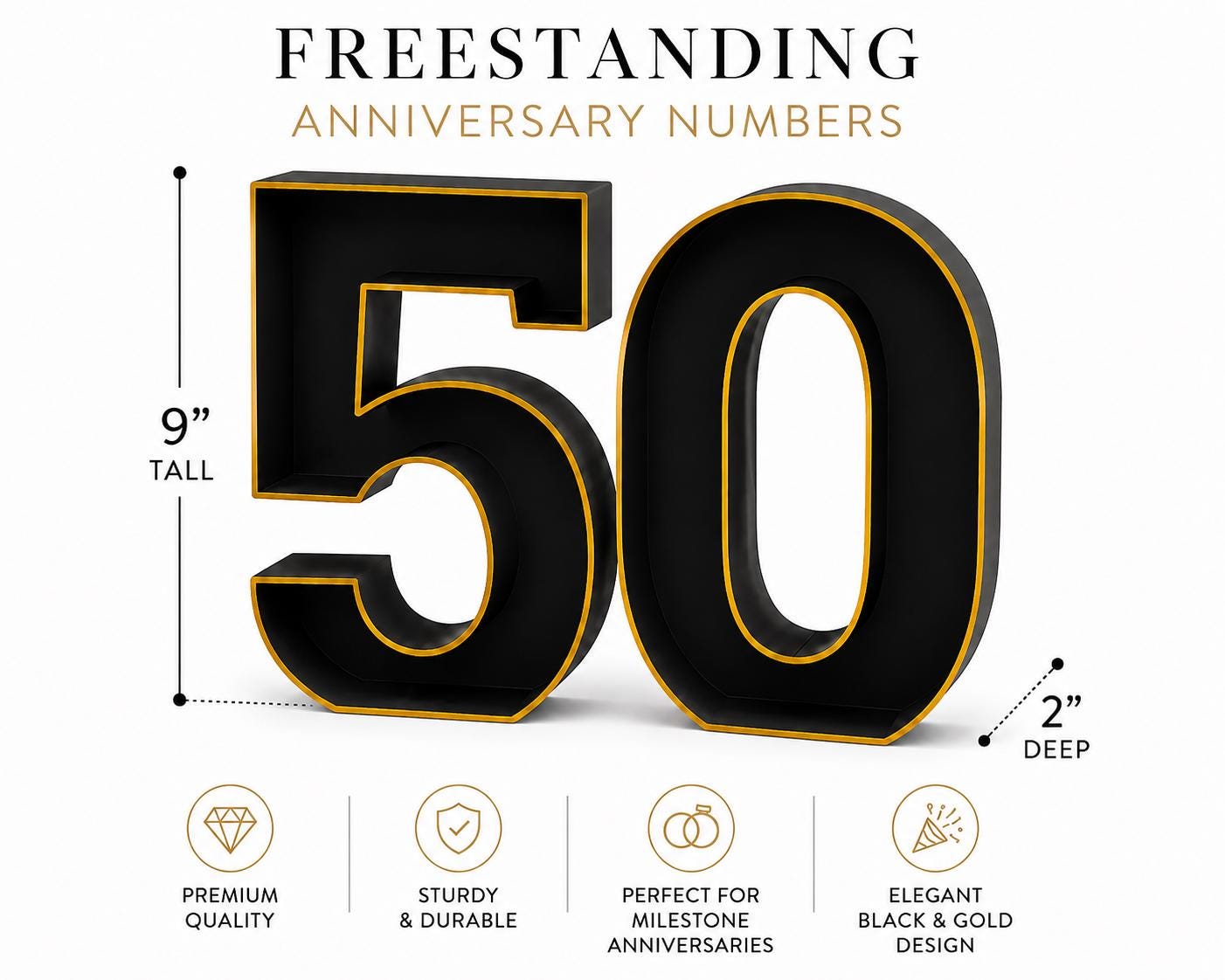 50th Anniversary Marquee Table Numbers