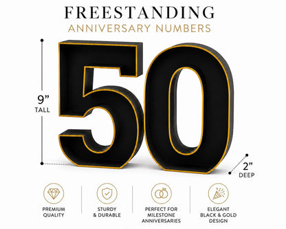 50th Anniversary Marquee Table Numbers