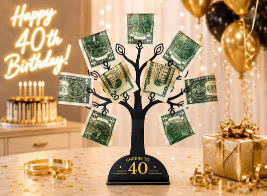 40th Birthday Money Tree Gift