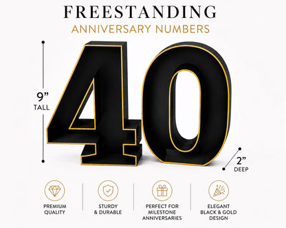 40th Anniversary Marquee Table Numbers