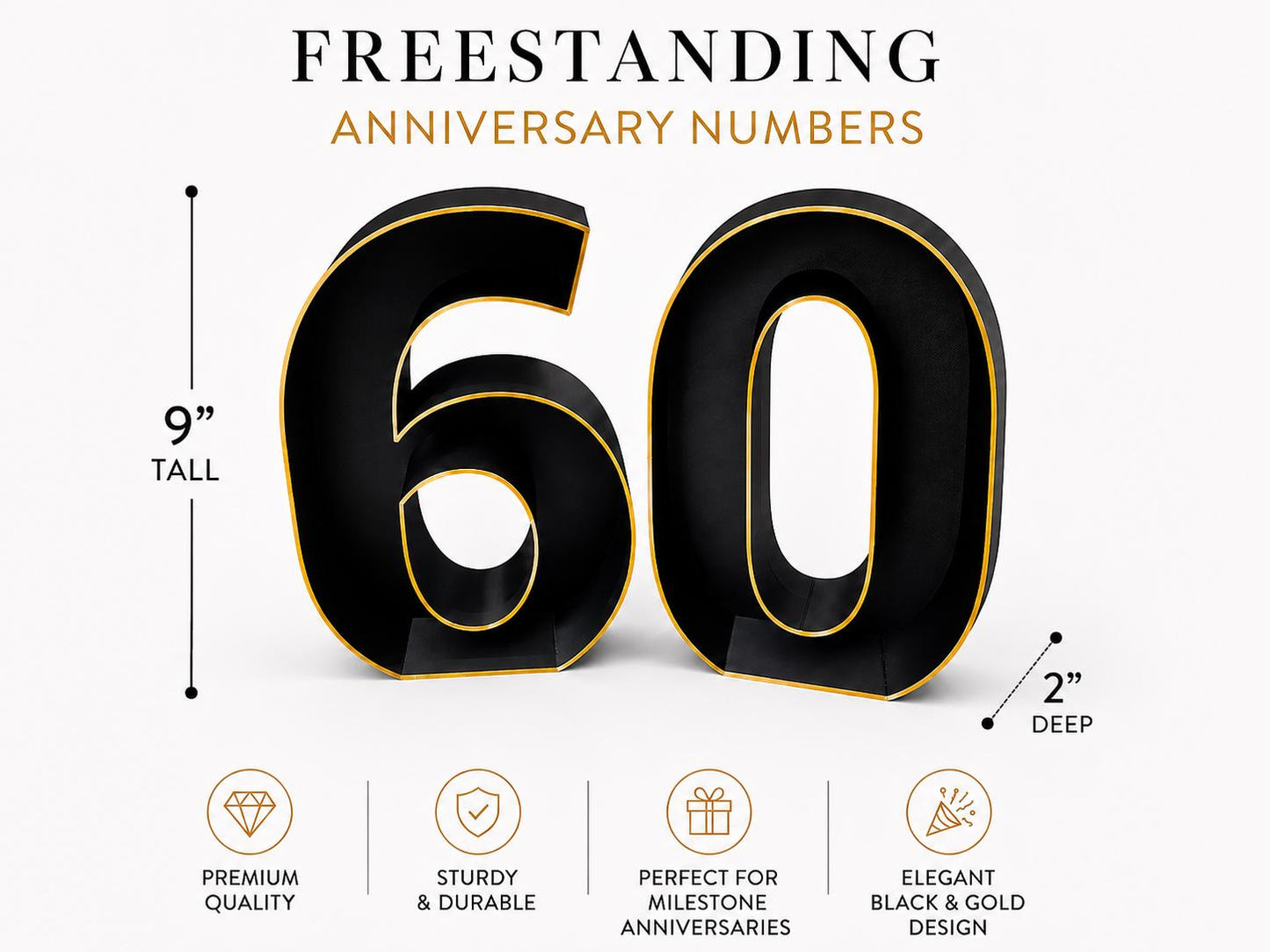 60th Anniversary Marquee Table Numbers