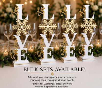 Snow In Love Winter Centerpiece