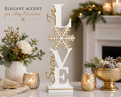 Snow In Love Winter Centerpiece