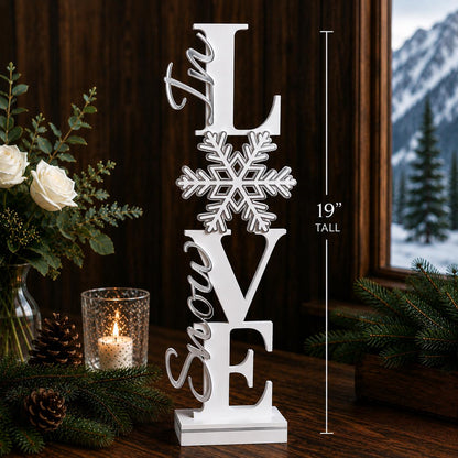 Snow In Love Winter Centerpiece