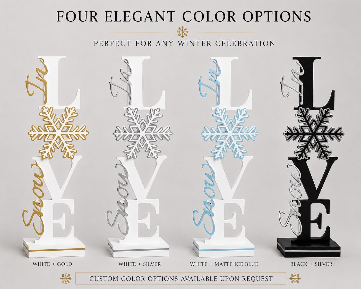 Snow In Love Winter Centerpiece