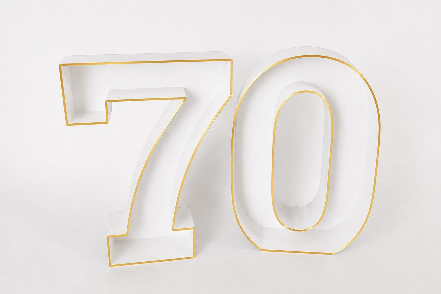 70th Birthday Marquee Table Numbers