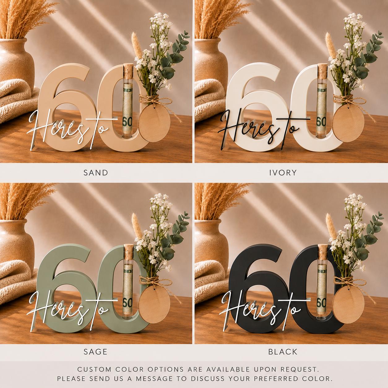 60th Birthday Money Holder Bouquet