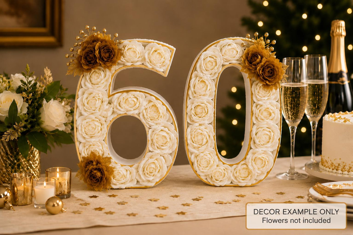 60th Anniversary Marquee Table Numbers