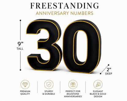 30th Anniversary Marquee Table Numbers