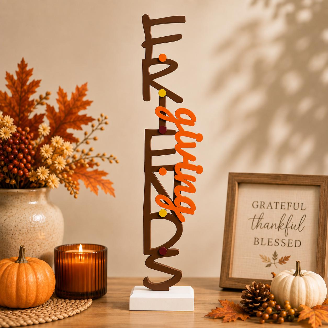 Friendsgiving Centerpiece 19 Inch Thanksgiving Table Decor