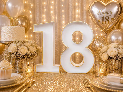 18th Birthday Marquee Table Numbers