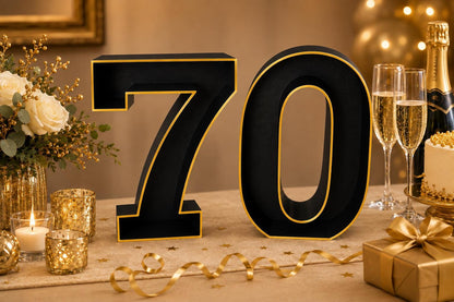 70th Birthday Marquee Table Numbers