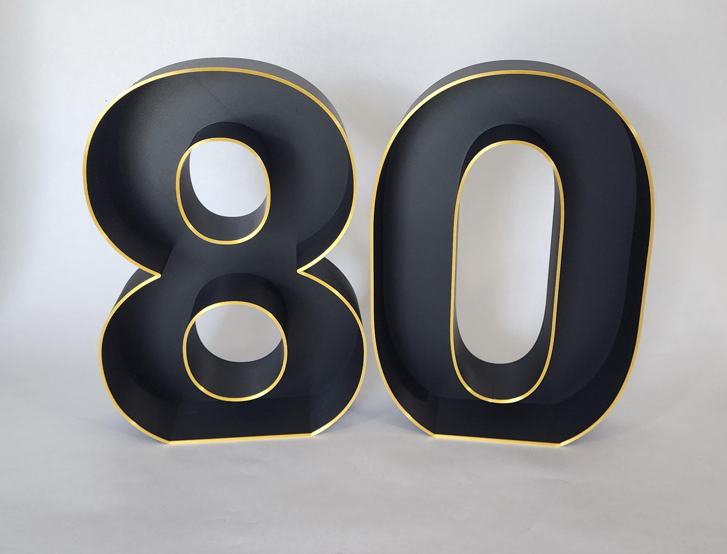 80th Birthday Marquee Table Numbers - Ages 80-89