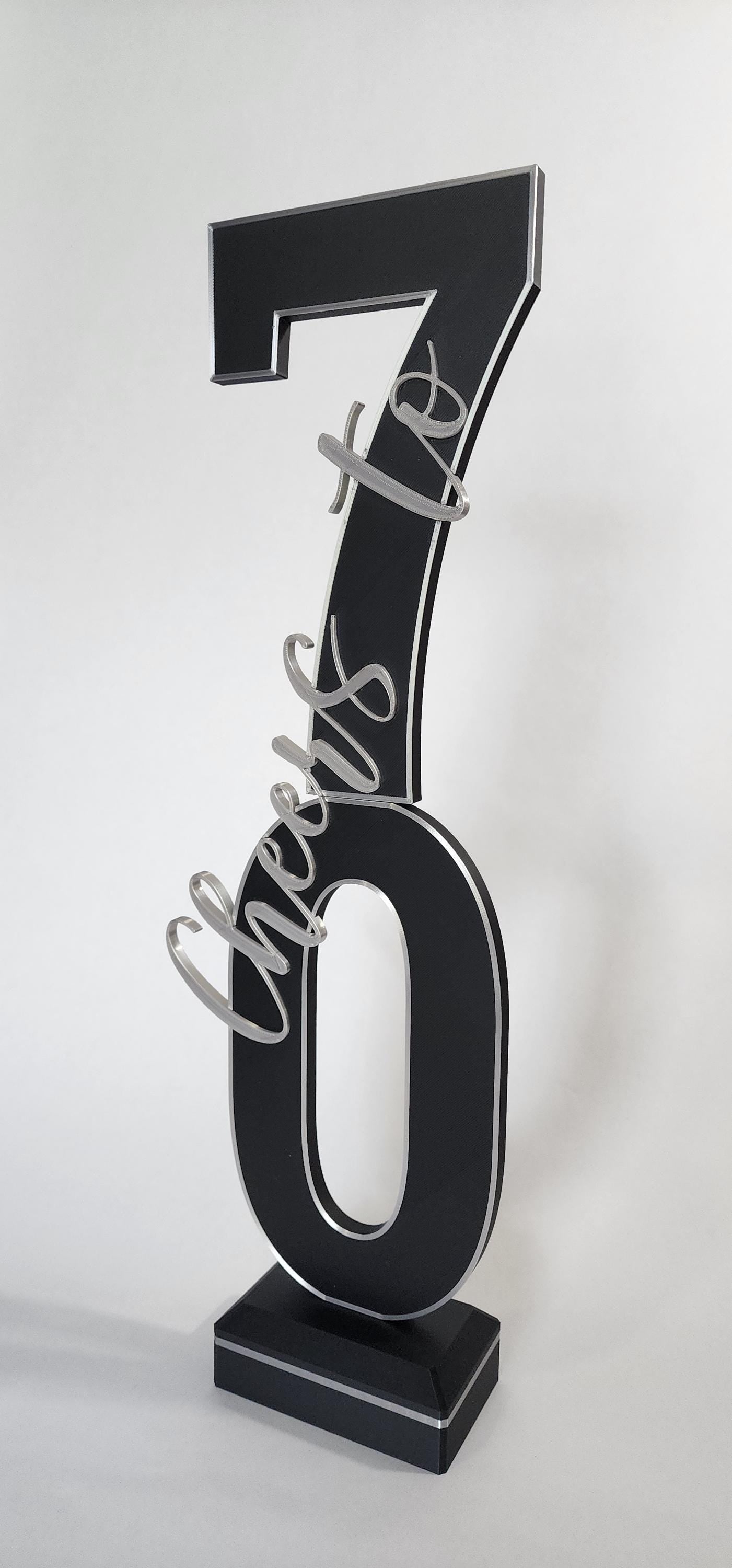 70th Platinum Wedding Anniversary Centerpiece