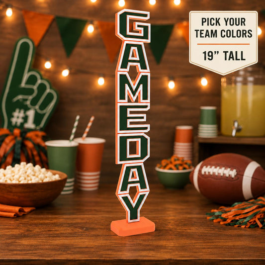 19" GAMEDAY Football Centerpiece – Custom Team Colors