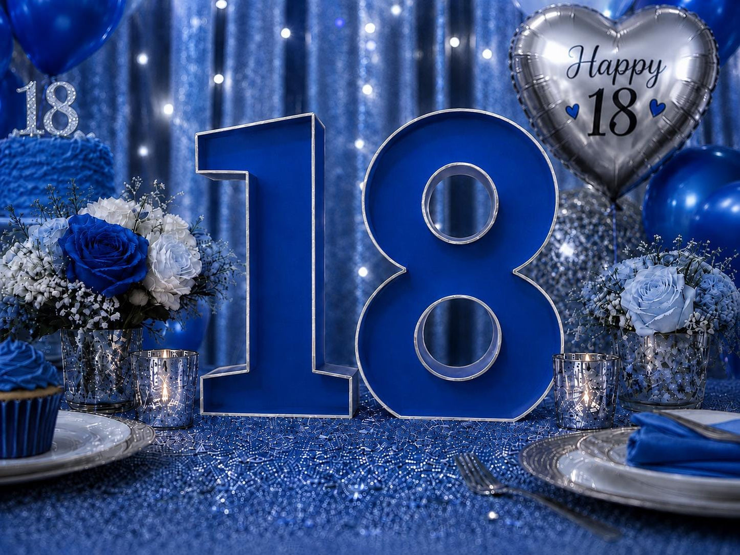 18th Birthday Marquee Table Numbers