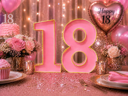 18th Birthday Marquee Table Numbers