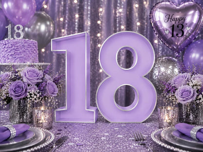 18th Birthday Marquee Table Numbers