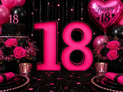 18th Birthday Marquee Table Numbers