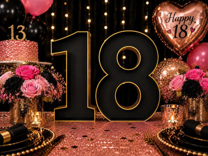 18th Birthday Marquee Table Numbers
