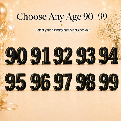 90th Birthday Marquee Table Numbers - Ages 90-99