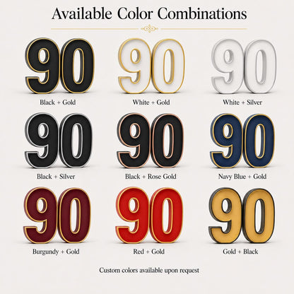 90th Birthday Marquee Table Numbers - Ages 90-99