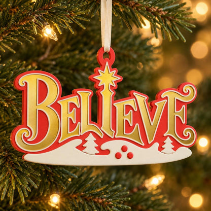 Believe Christmas Ornament