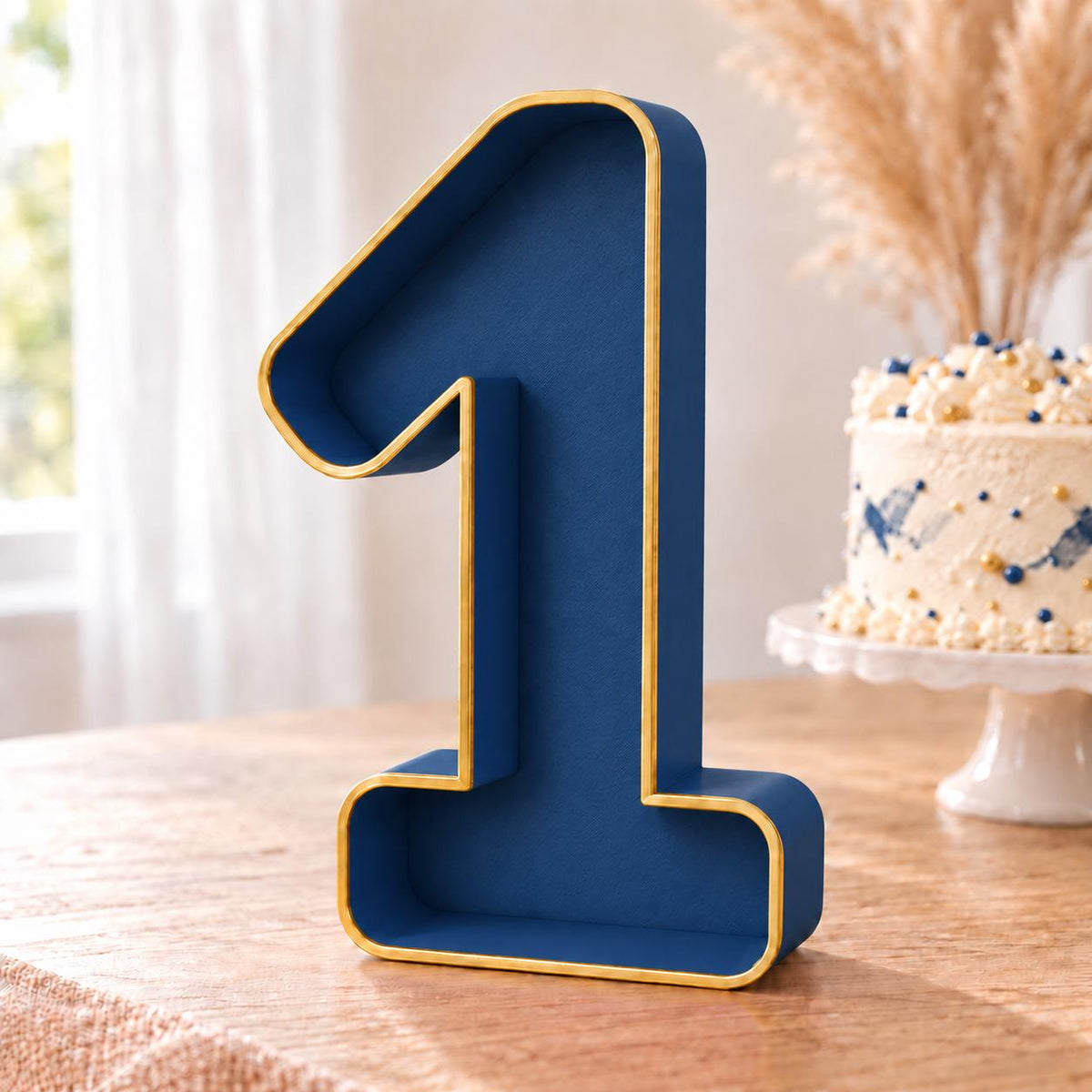 First Birthday Decorations, Fillable Flower ONE Number Frame, 9 Inch Cake Smash Photo Prop, Wildflower 1st Birthday Centerpiece Decor