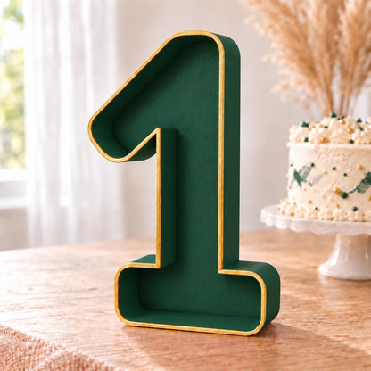 First Birthday Decorations, Fillable Flower ONE Number Frame, 9 Inch Cake Smash Photo Prop, Wildflower 1st Birthday Centerpiece Decor