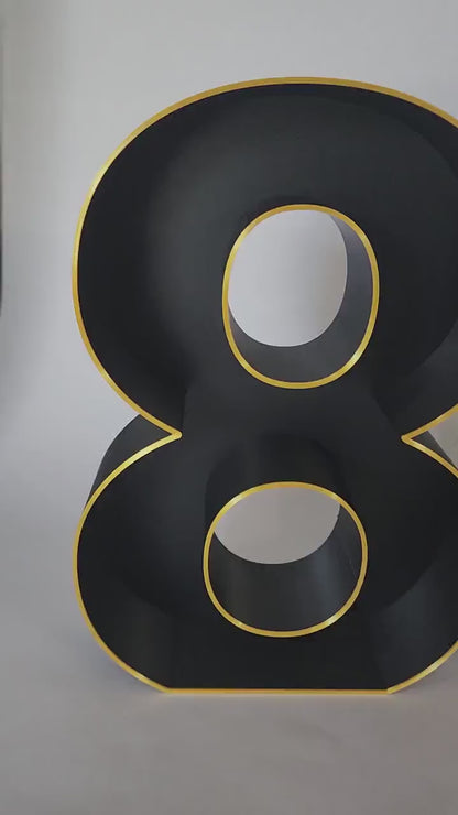 80th Birthday Marquee Table Numbers - Ages 80-89