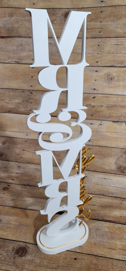 Personalized Mr. & Mrs. Wedding Centerpiece