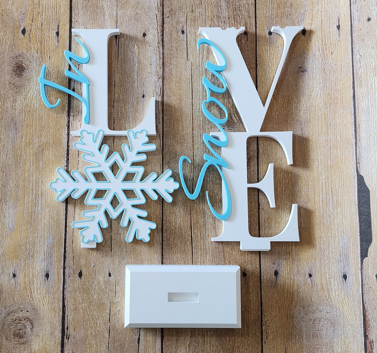Snow In Love Winter Centerpiece