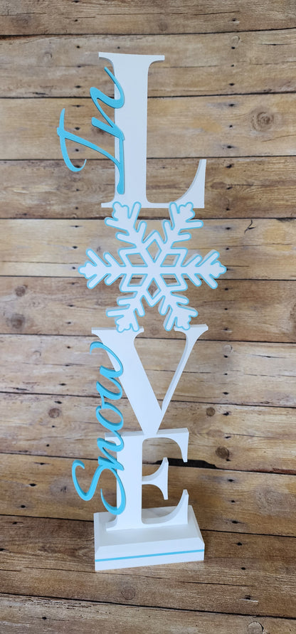 Snow In Love Winter Centerpiece