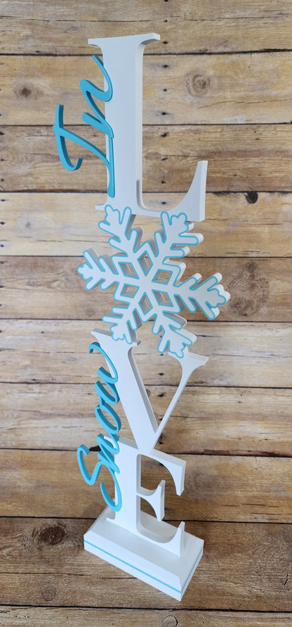 Snow In Love Winter Centerpiece