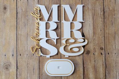 Personalized Mr. & Mrs. Wedding Centerpiece